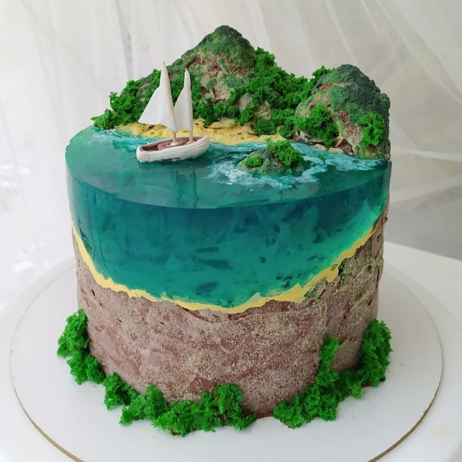 Свадебный торт водопад