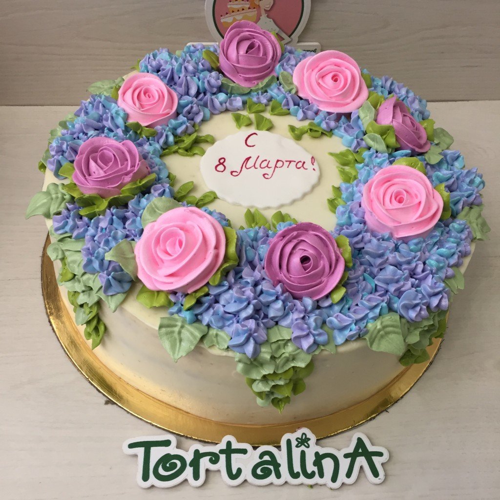Квадратный торт для девушки