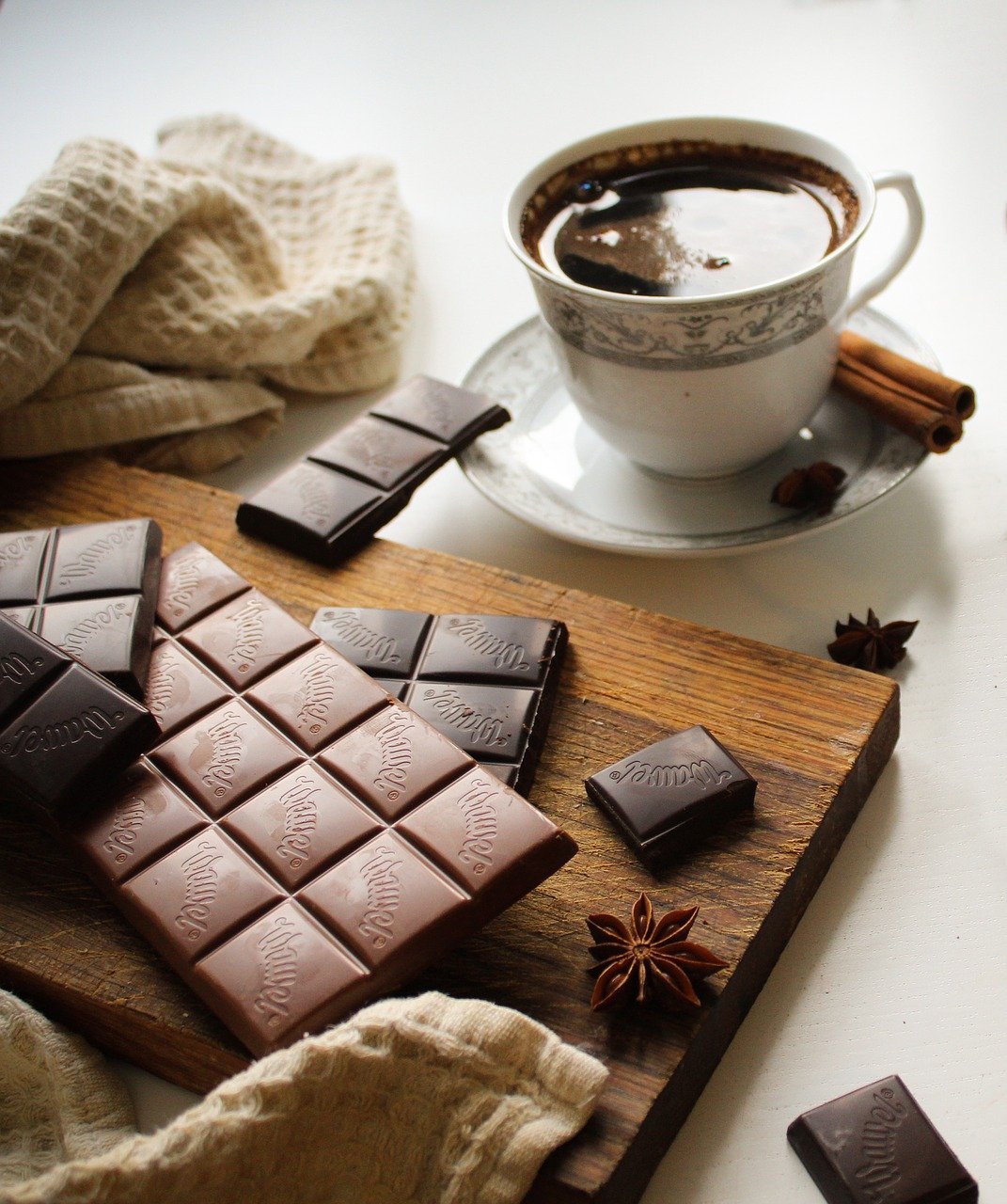 Доброе утро кофе и шоколад