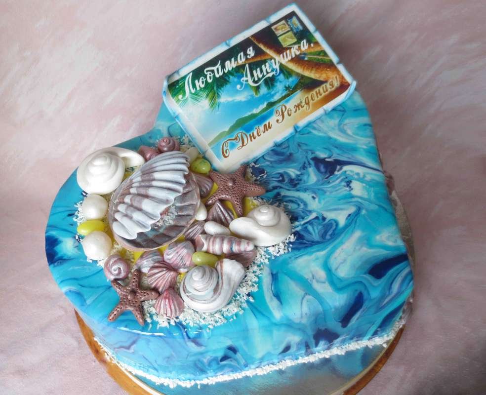 Морское дно торт сахарная бумага