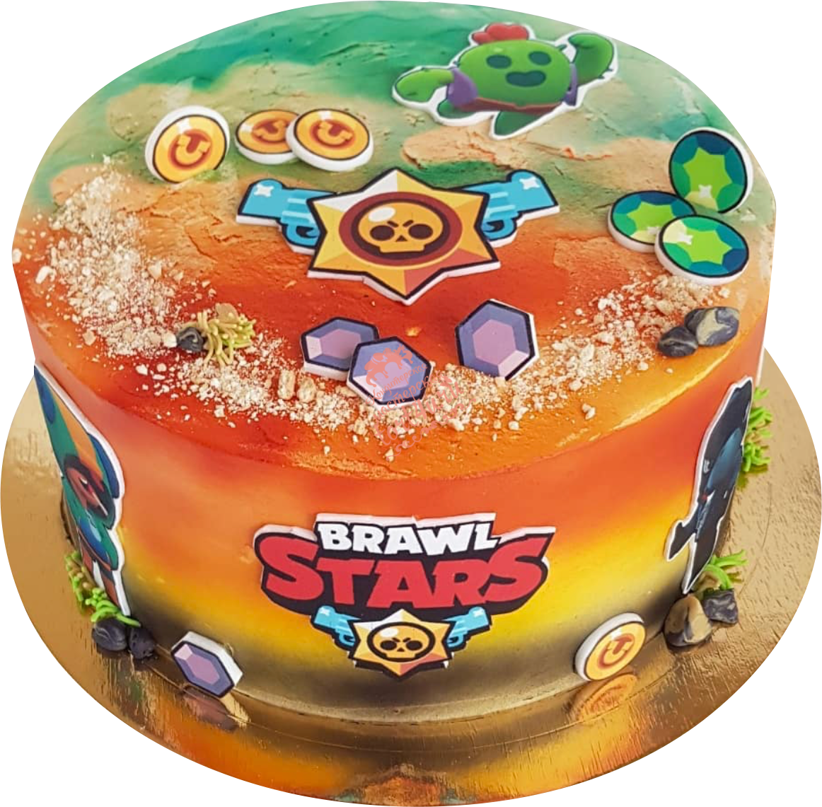 Brawl Stars в капюшоне на торт
