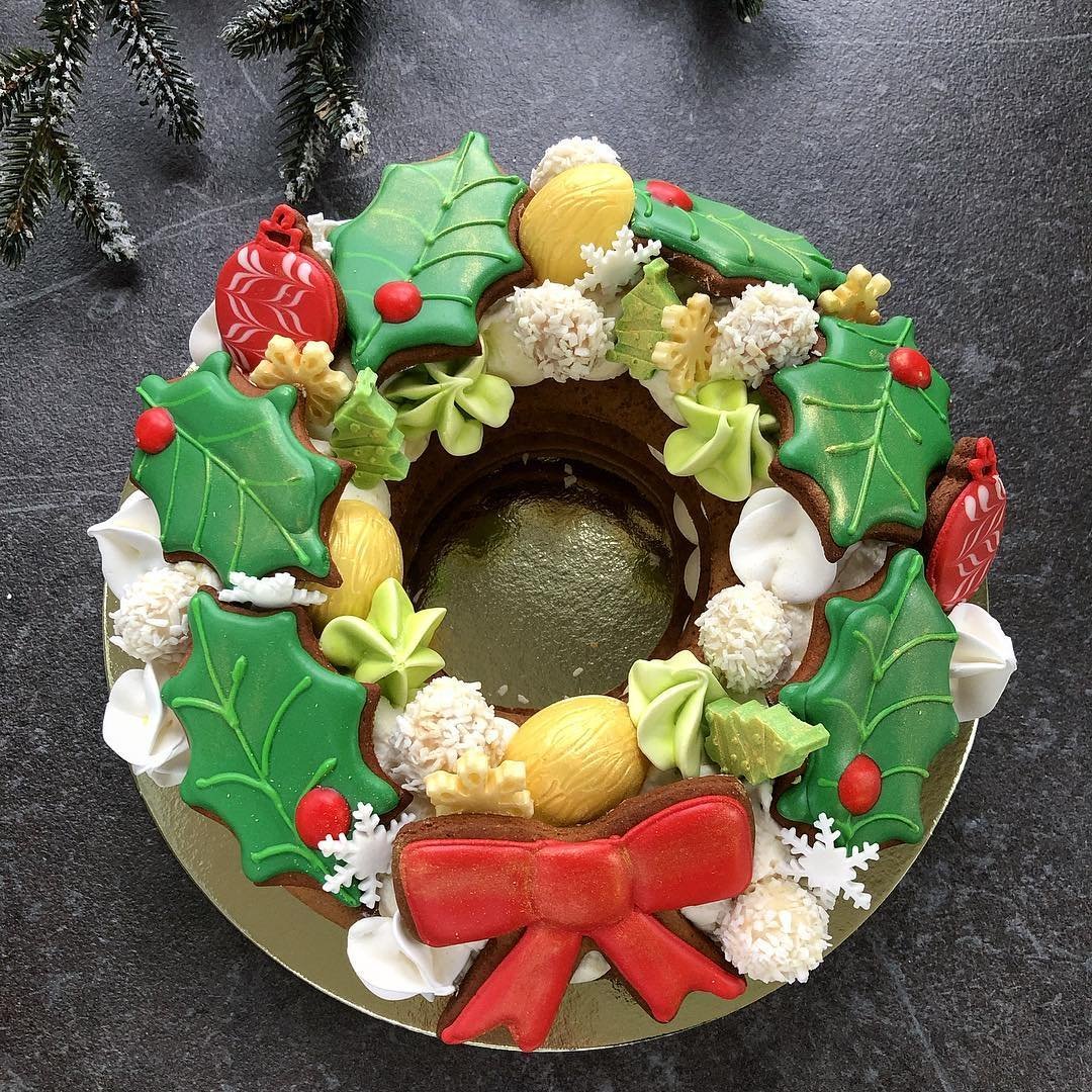Торт Рождественский венок