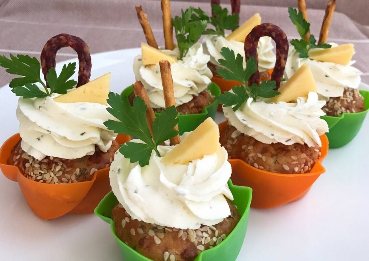 Капкейки закусочные несладкие