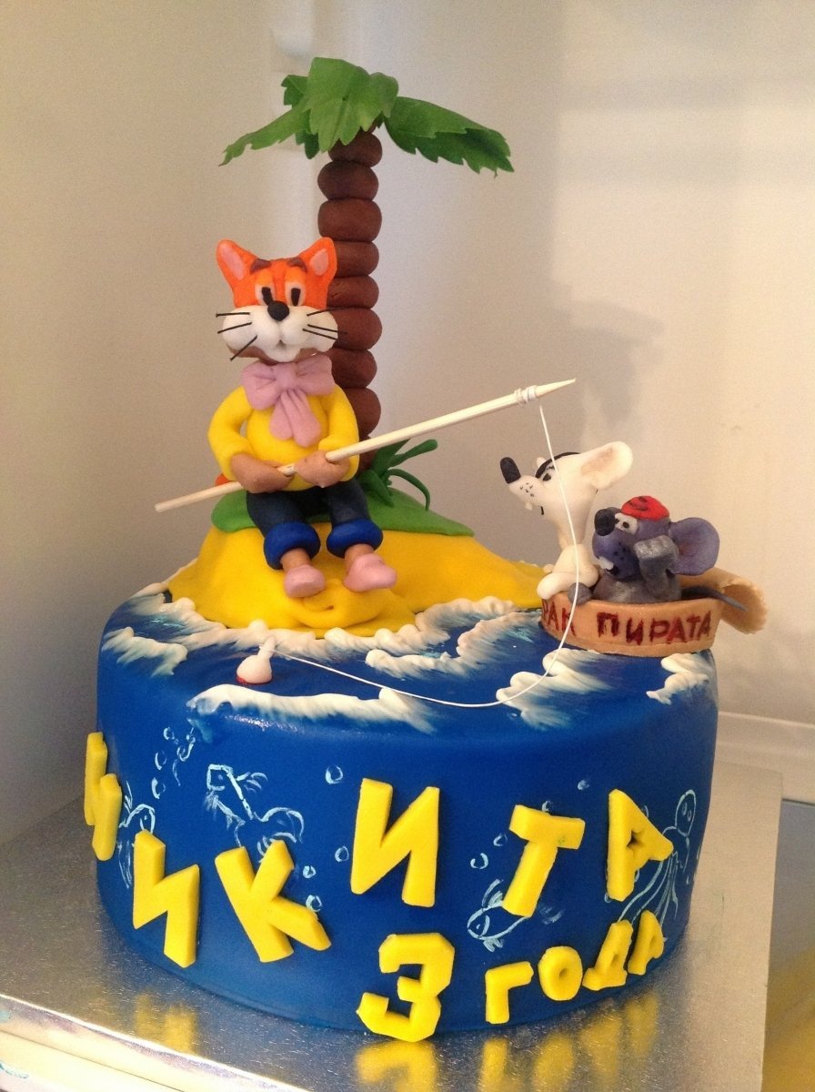Детский торт кот Леопольд