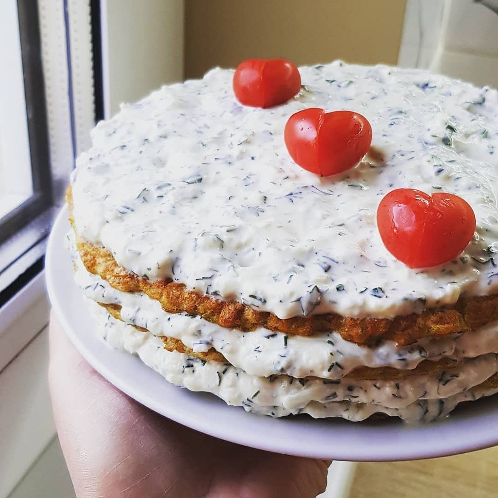 Кабачковый закусочный торт
