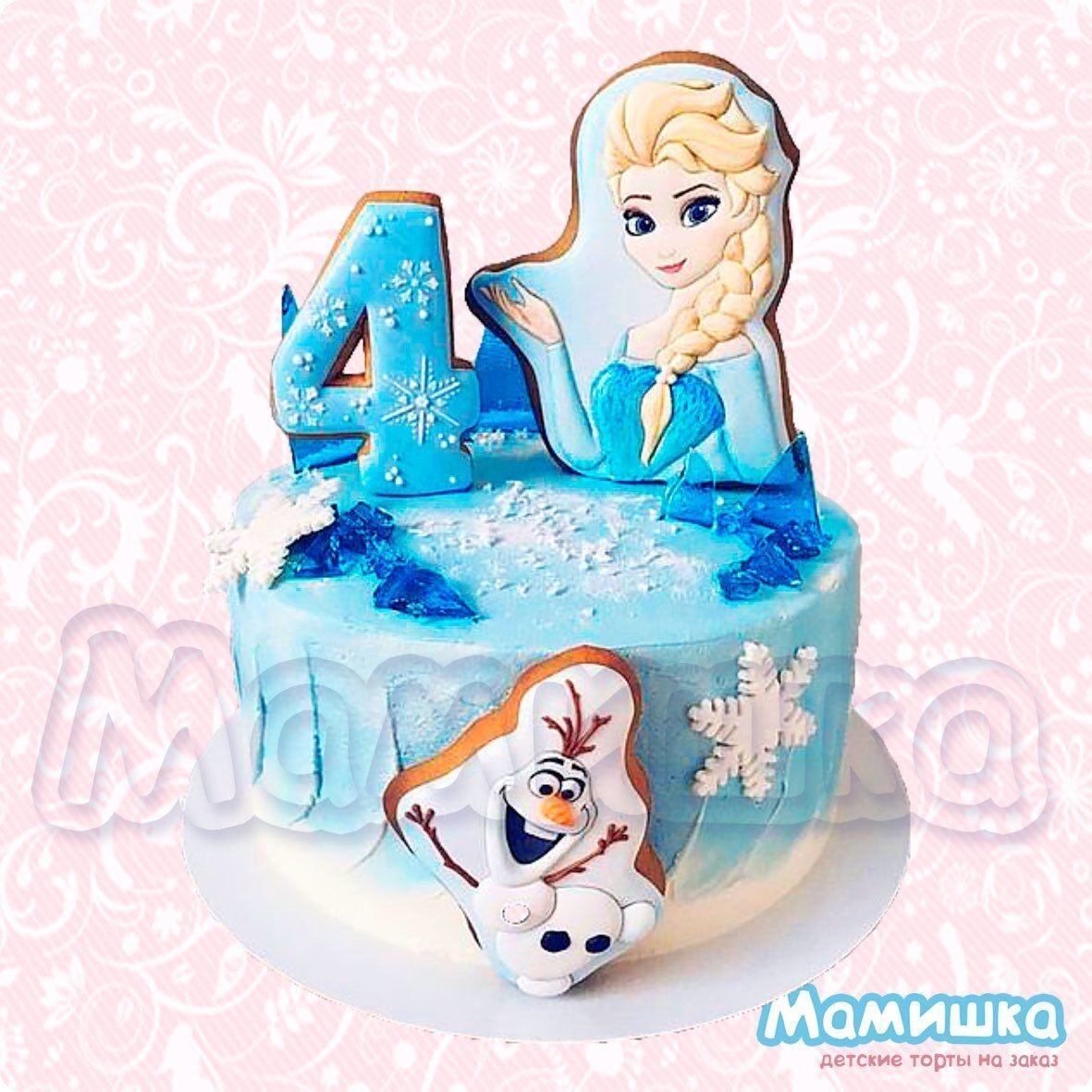 Торт Холодное сердце с меренгами