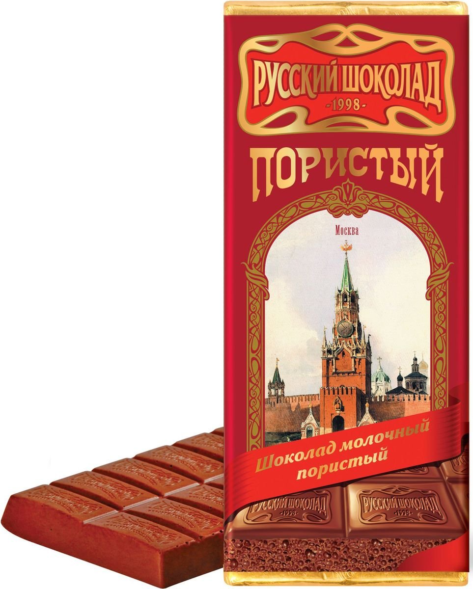 Шоколад русский шоколад белый пористый 90гр