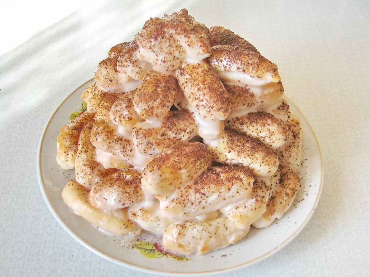 Торт дамские пальчики поленница