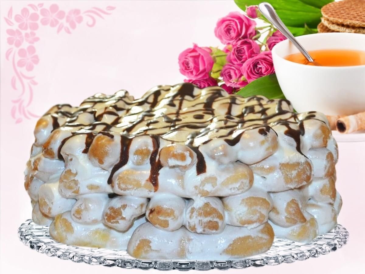 Торт дамские пальчики поленница
