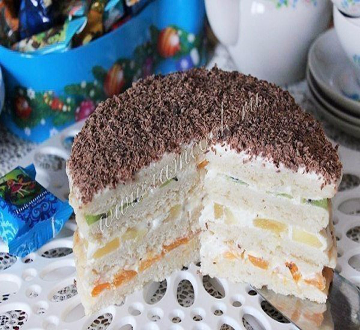 Домашний торт со сметанным кремом