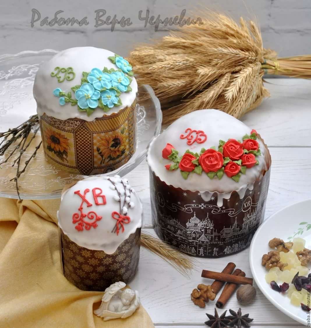 Украшение пасхальных куличей