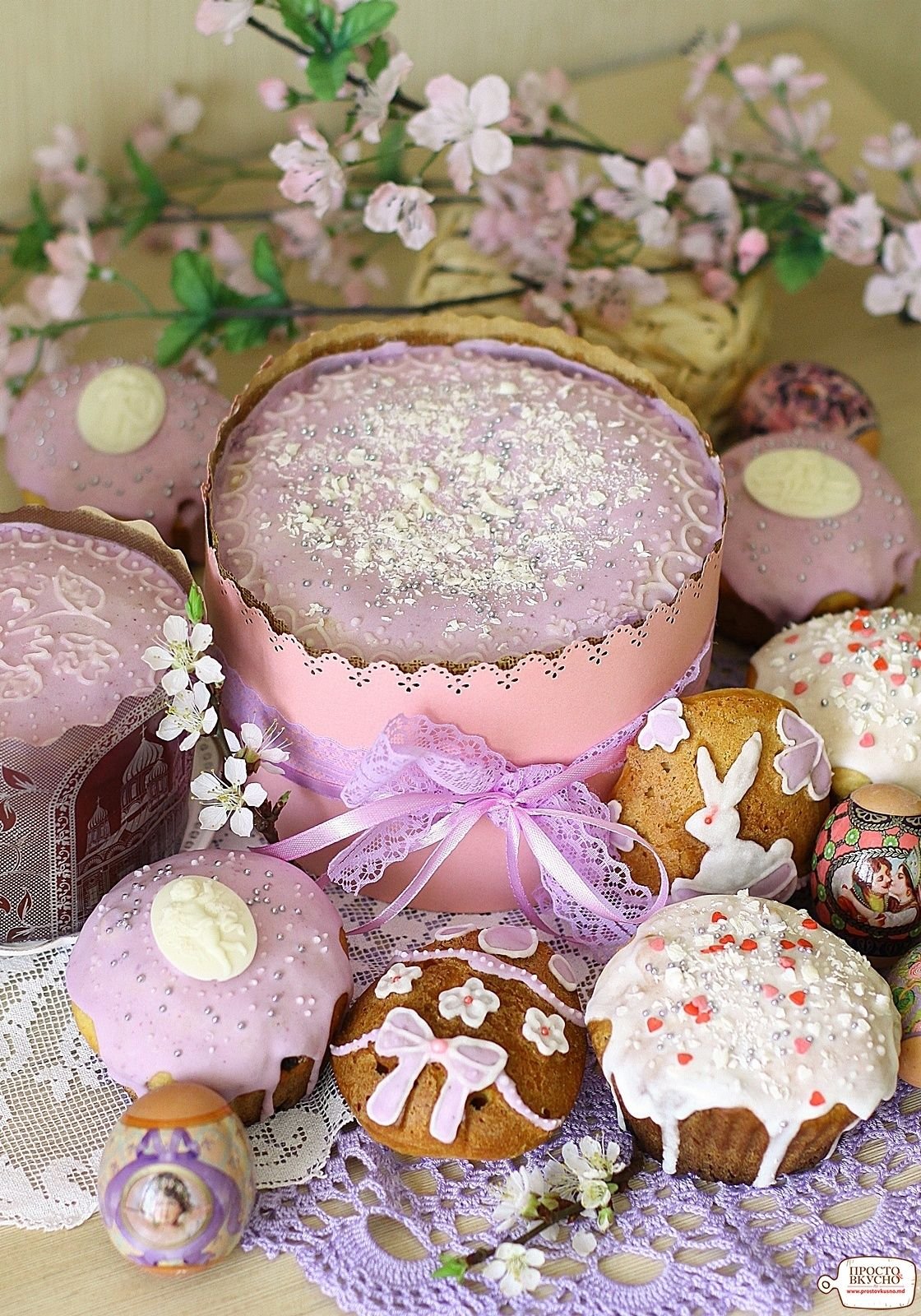 Пасхальный кулич декор