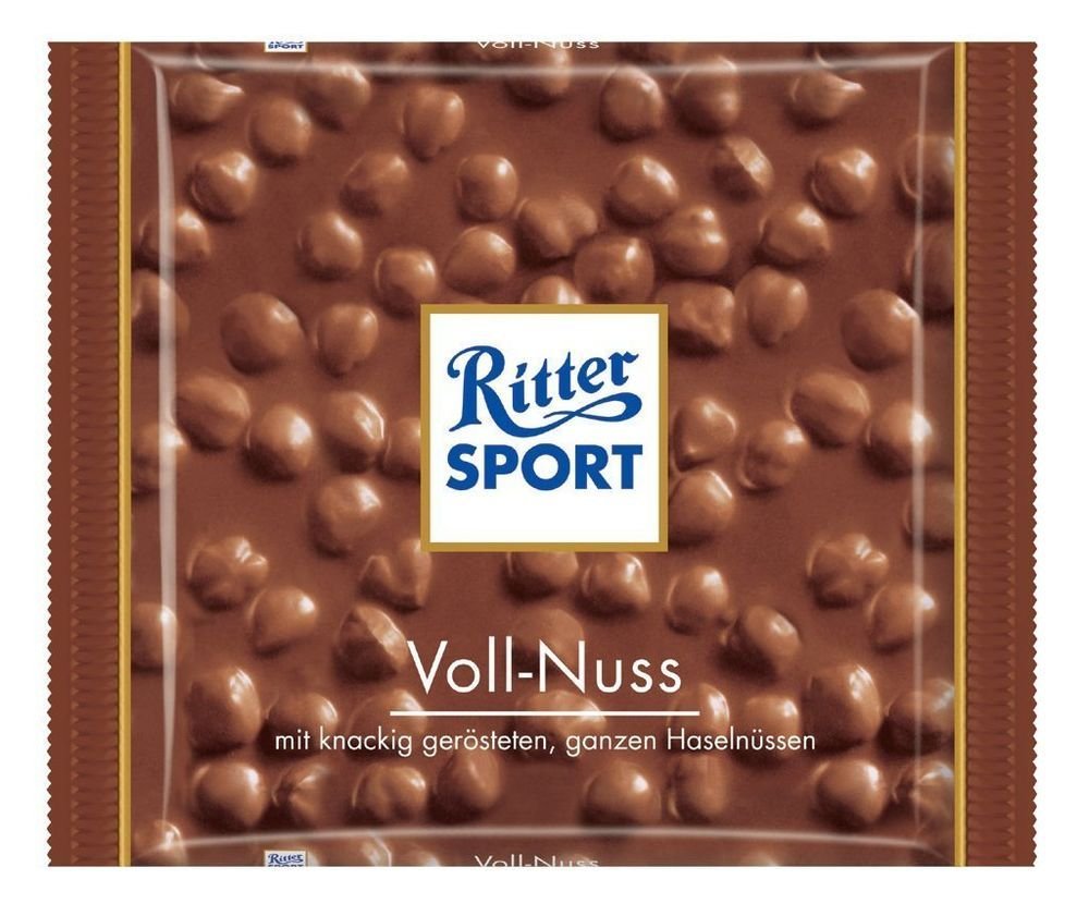 Ritter Sport шоколад молочный цельный Лесной орех, 100г