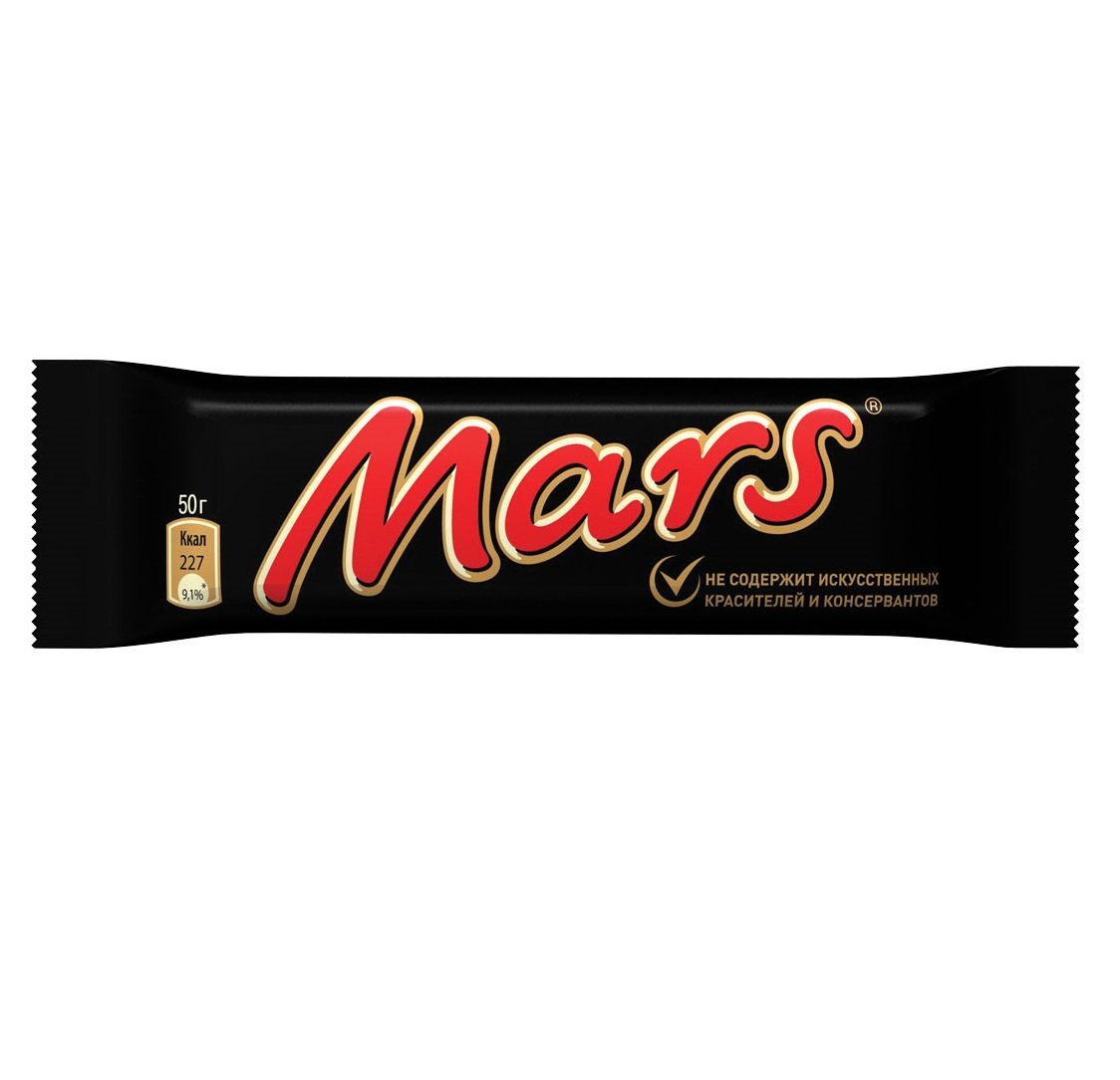 Батончик шоколадный Mars, 50гр