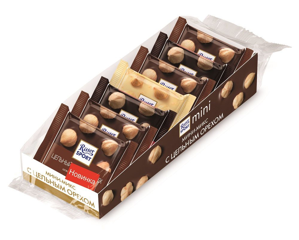 Шоколад Ritter Sport Mini с цельным орехом