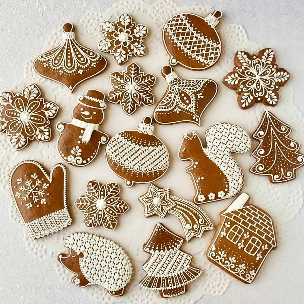 Пряники украшенные глазурью