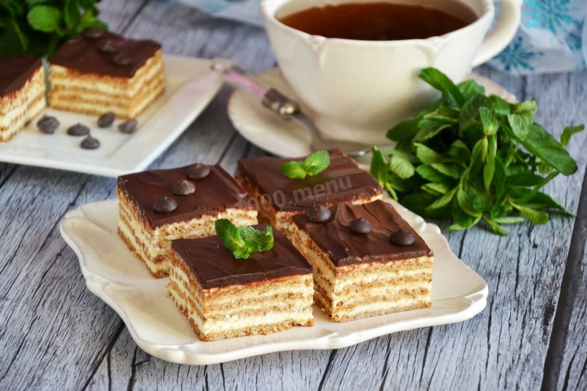 Торт из печенья без выпечки