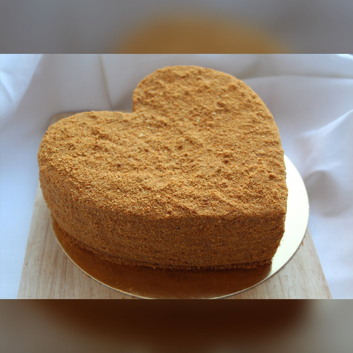 Торт сердце медовые коржи