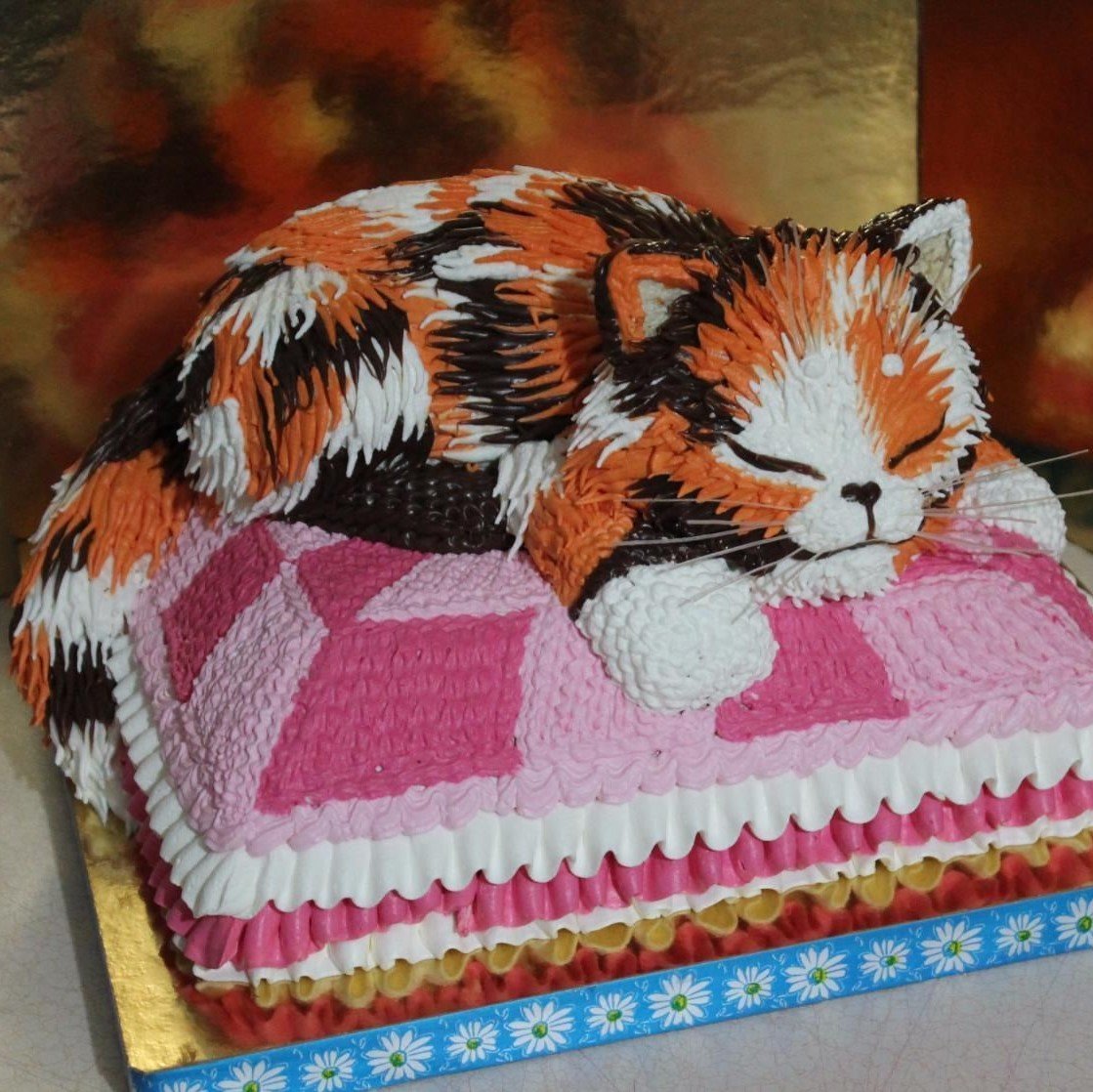Торт рыжий кот