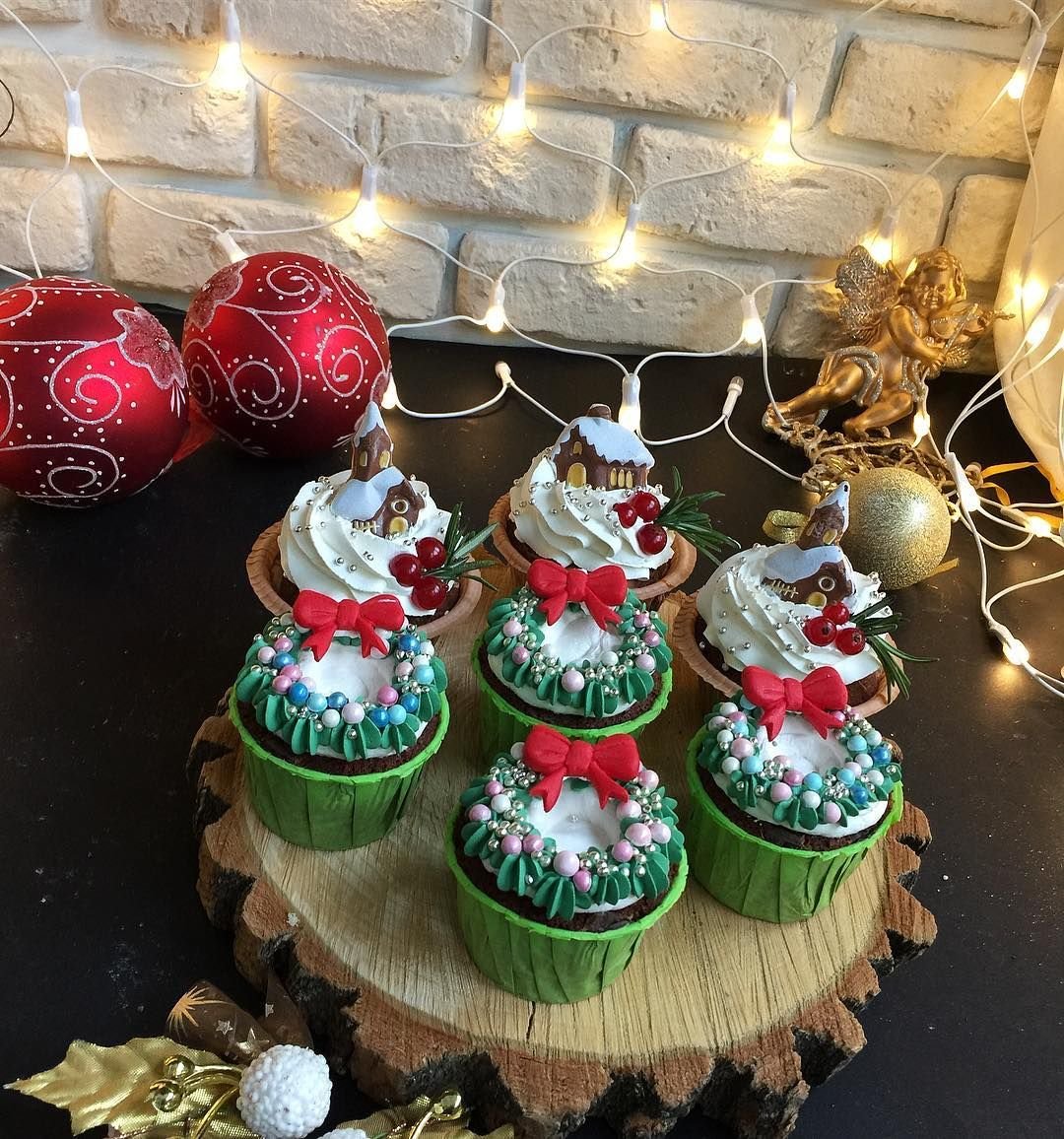 Новогодние капкейки
