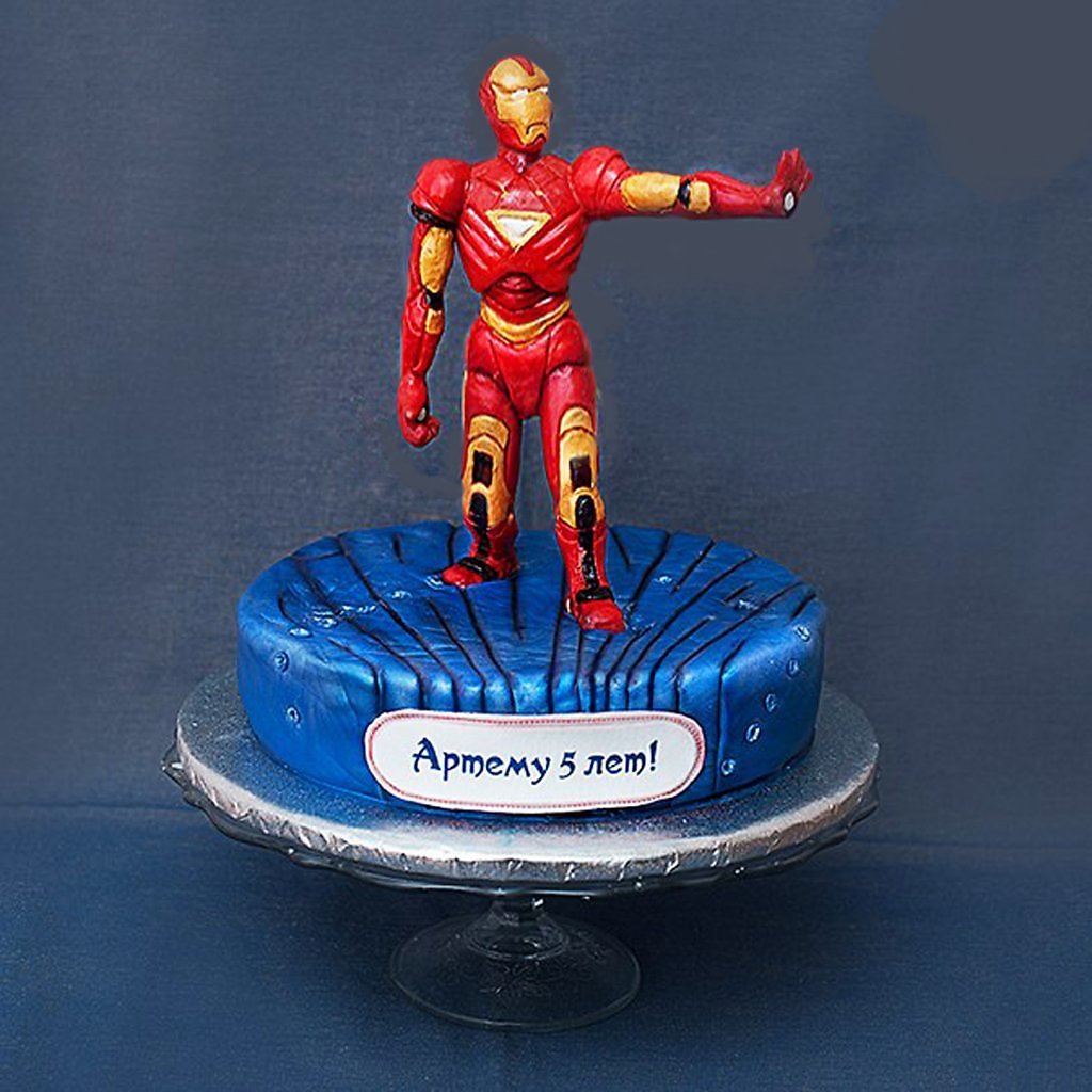 Marvel торт человек паук и Железный человек