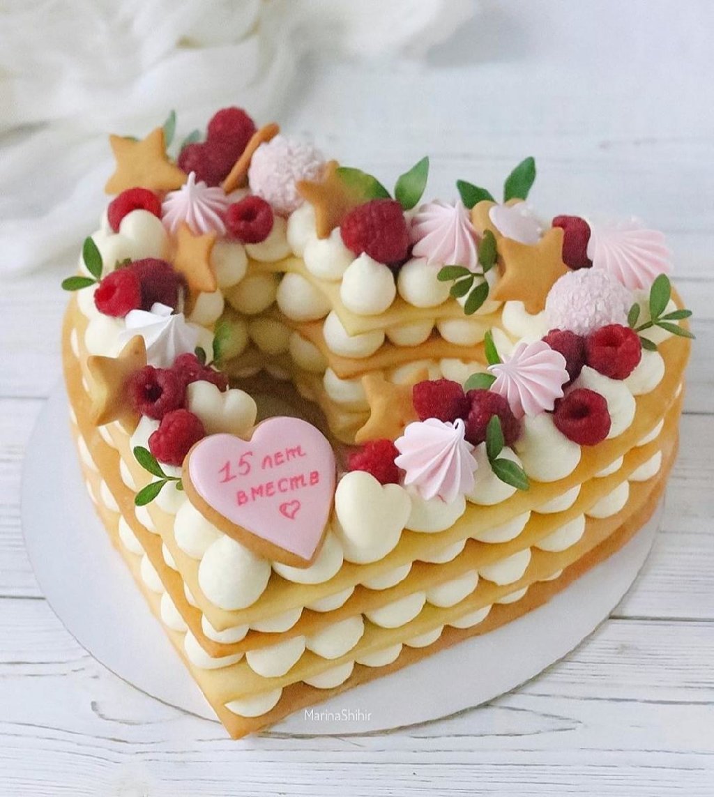 Медовый торт сердце