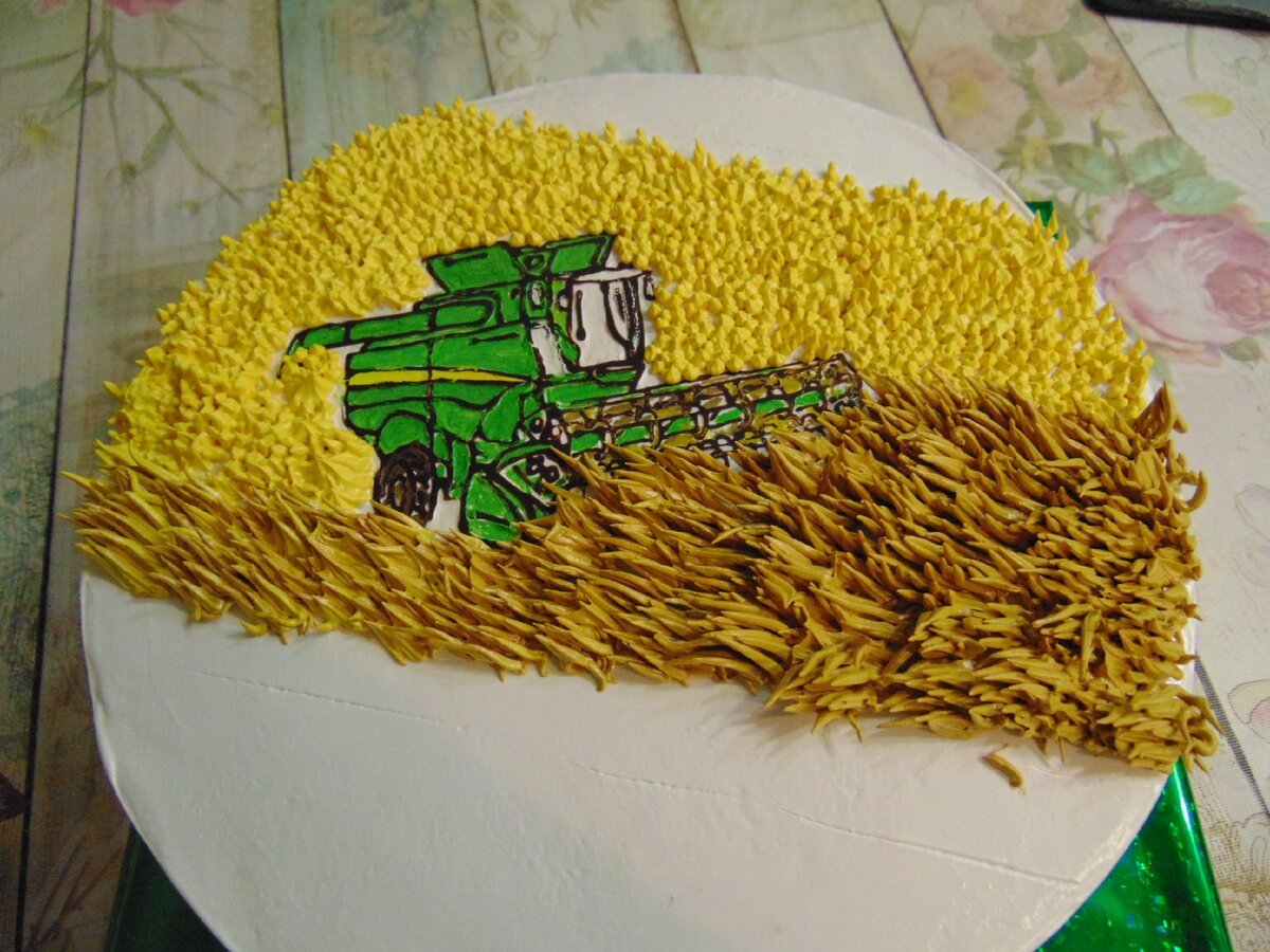 Торт с колосками пшеницы