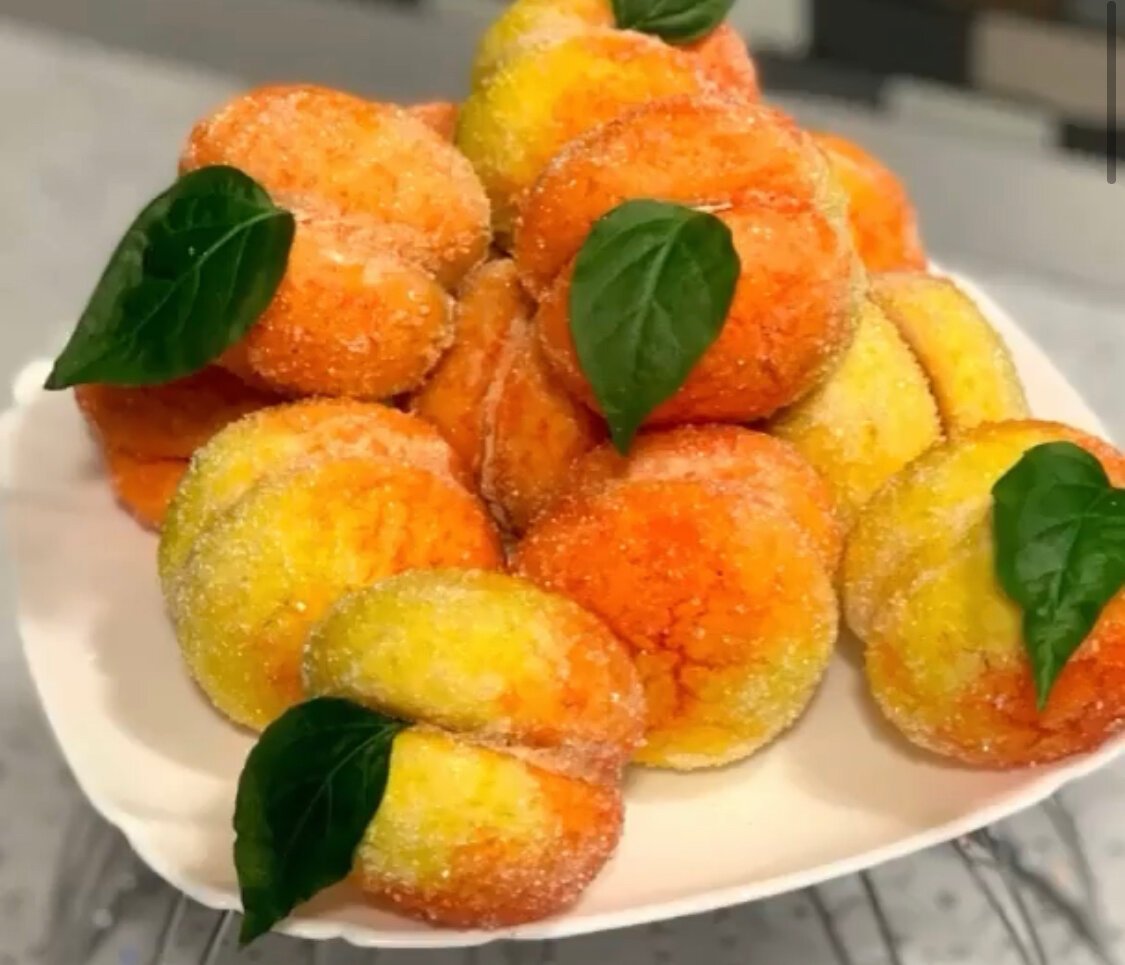 Печенье персики со сгущенкой
