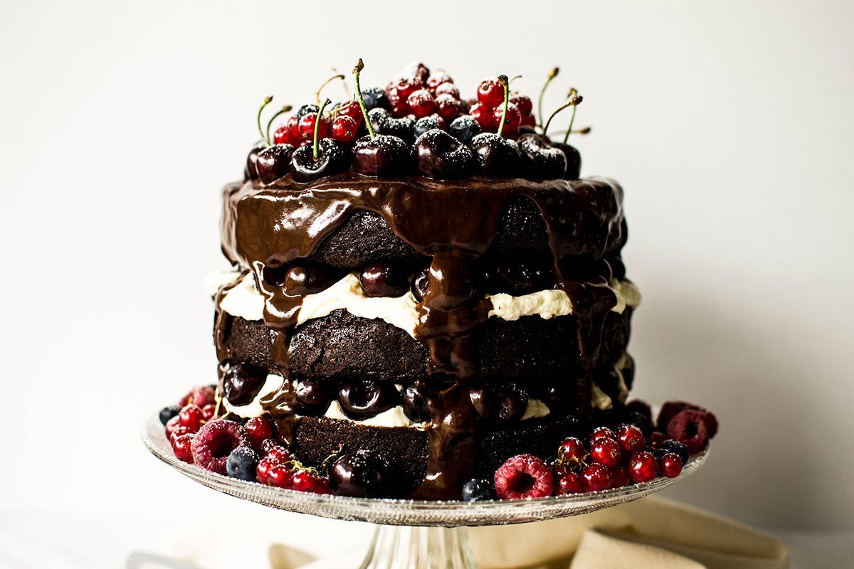 Торт "чёрный лес" (Black Forest Cake)