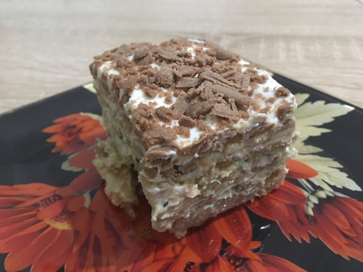 Торт из вафель без выпечки