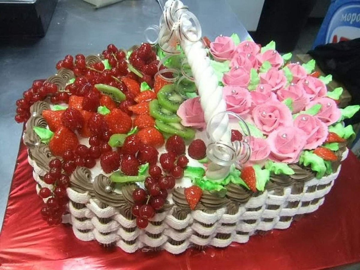 Красивые торты корзинки