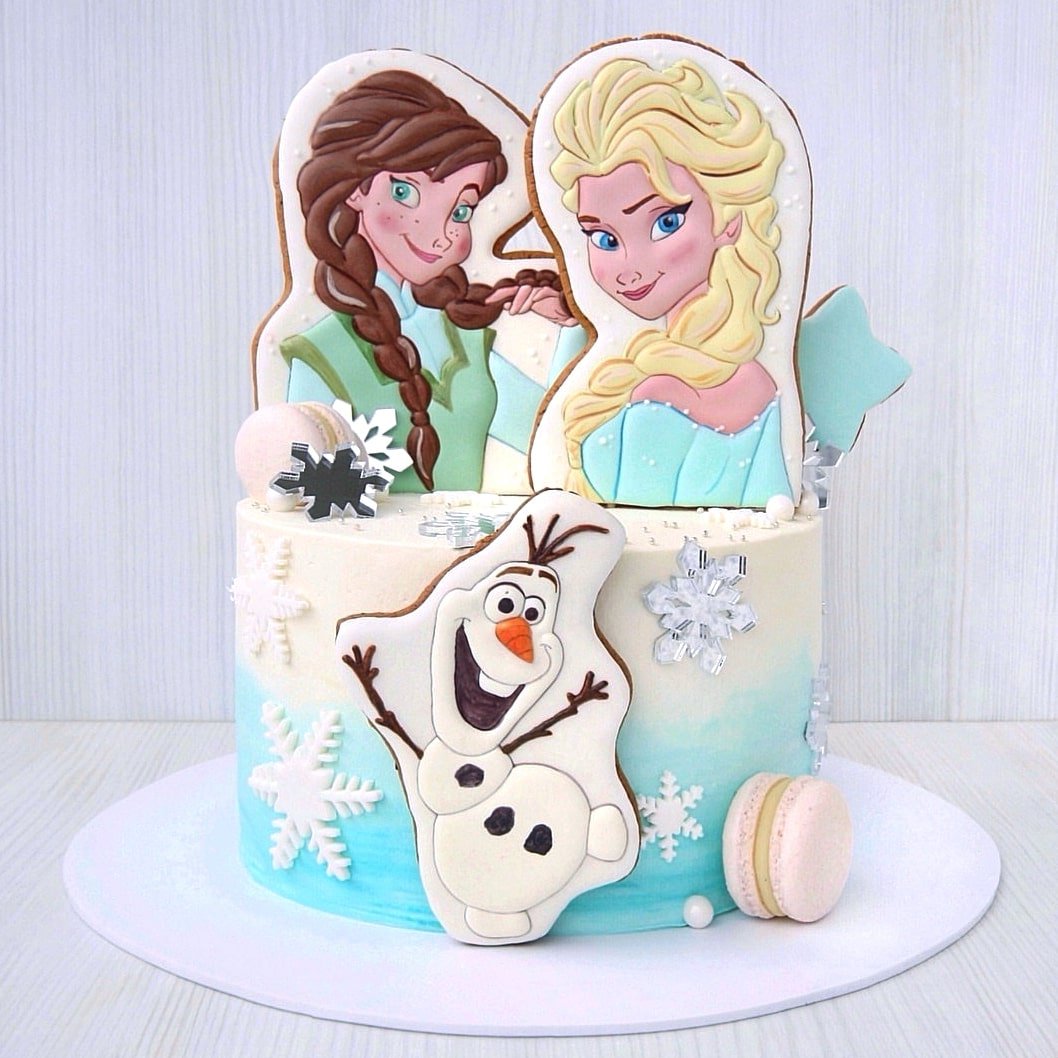 Торт Холодное сердце с фигурками