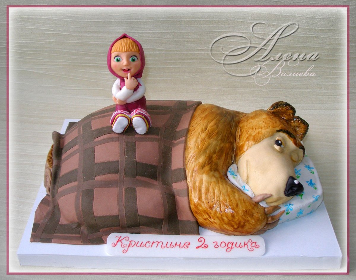 Торт Маша и медведь на 2 года девочке