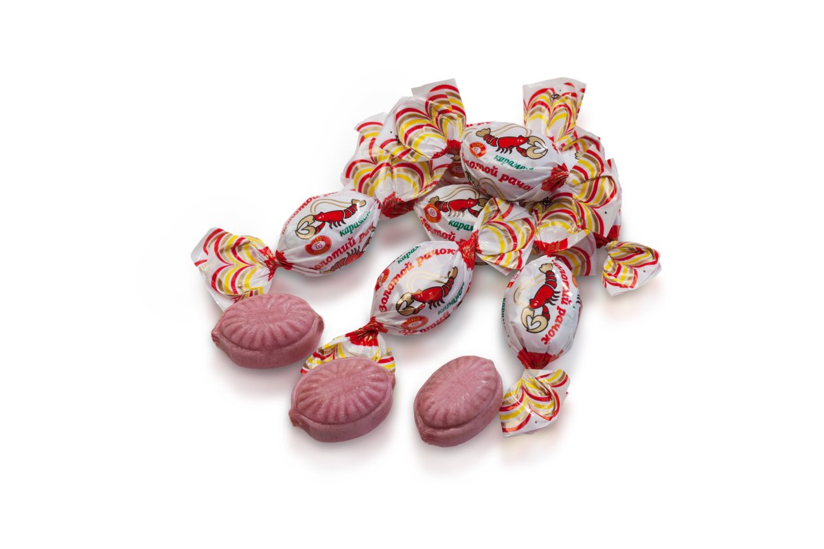 Конфета с кусочками карамели