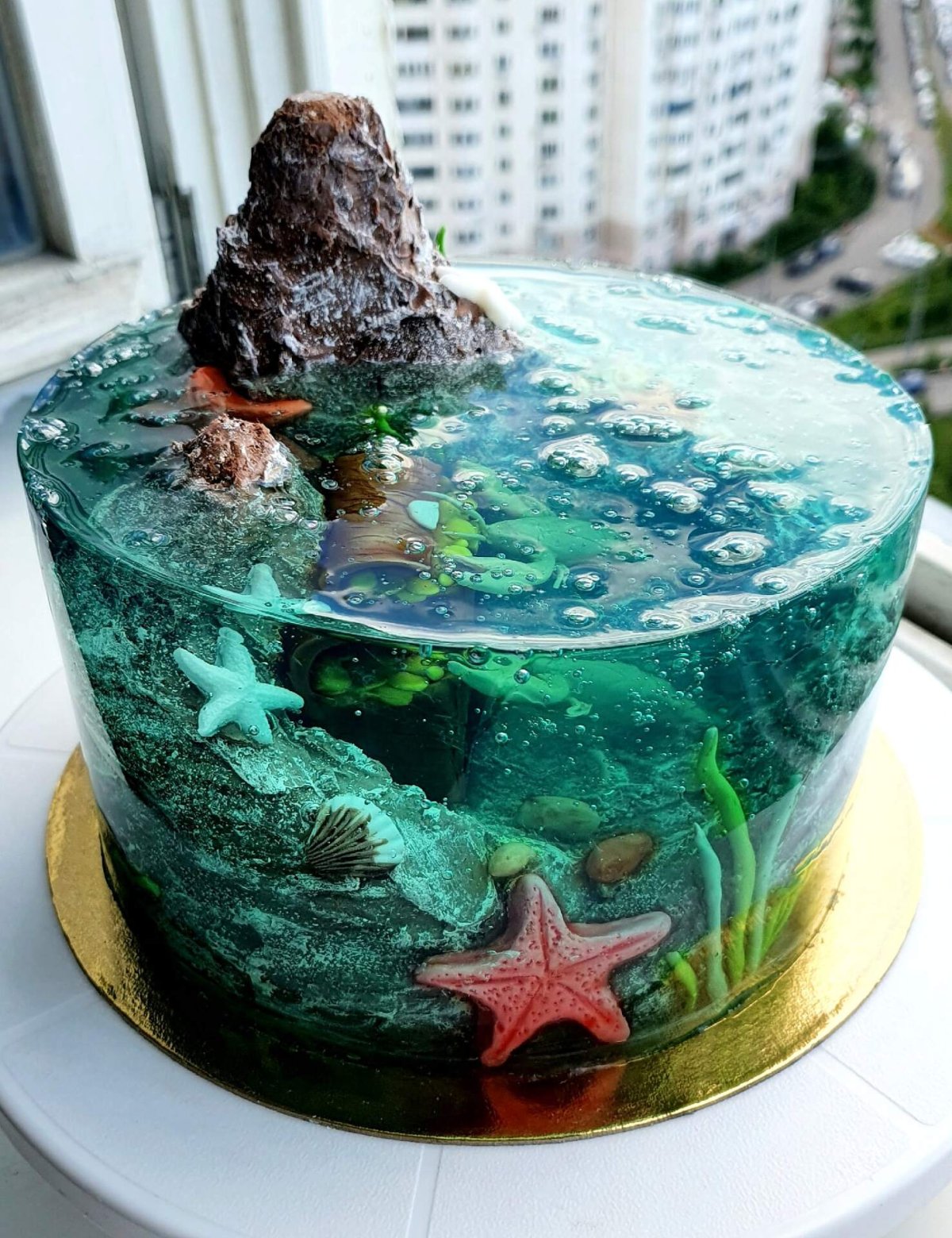 Торт аквариум