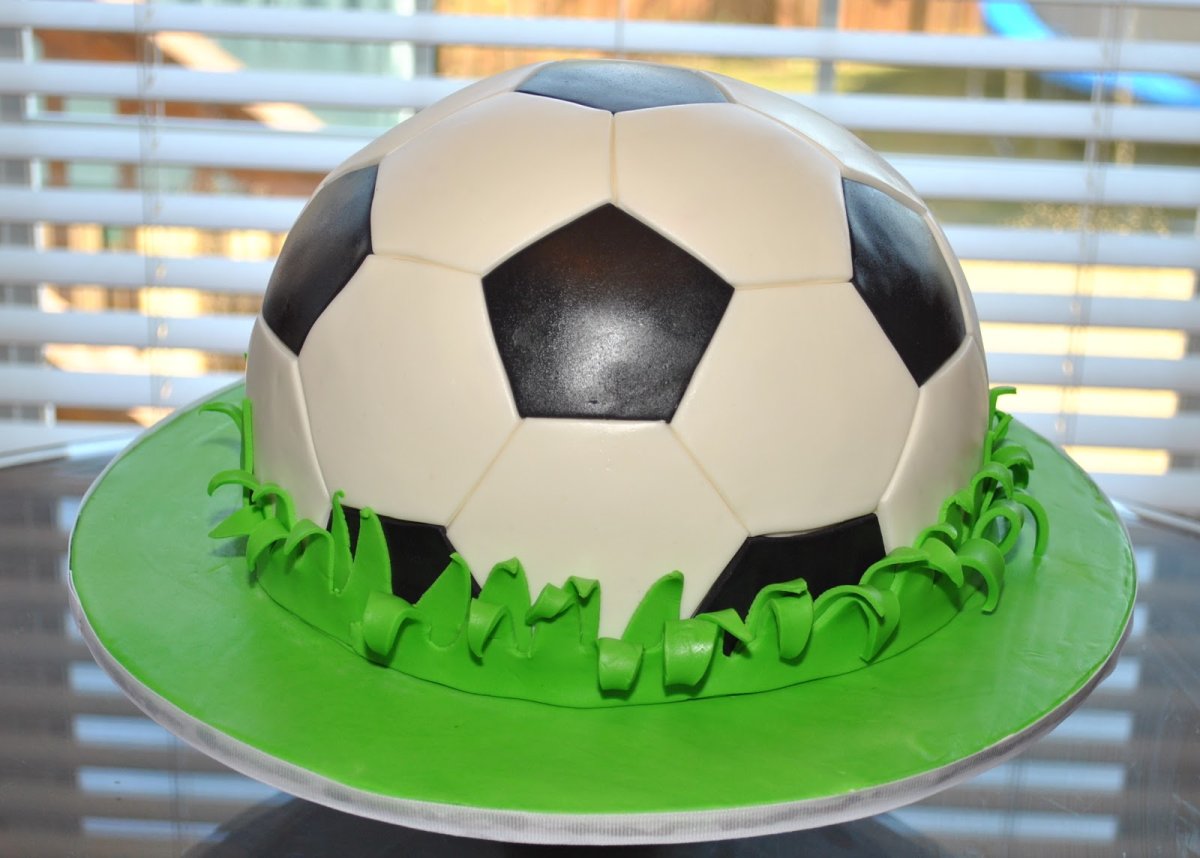 Торт футбольный мяч Happy Birthday