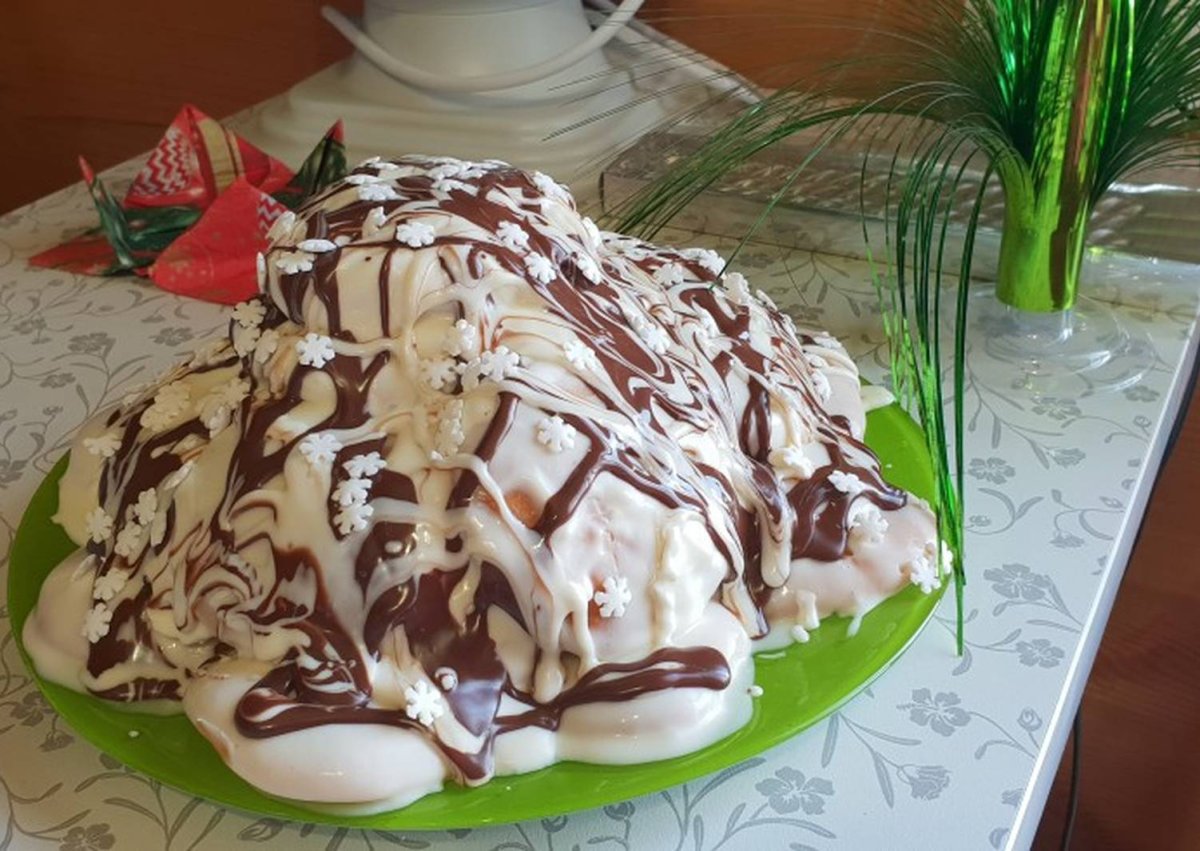 Торт черепашка без яиц на рисовой муке