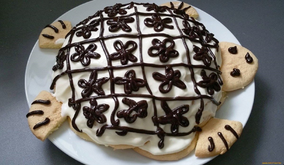 Торт со сгущенкой и киви