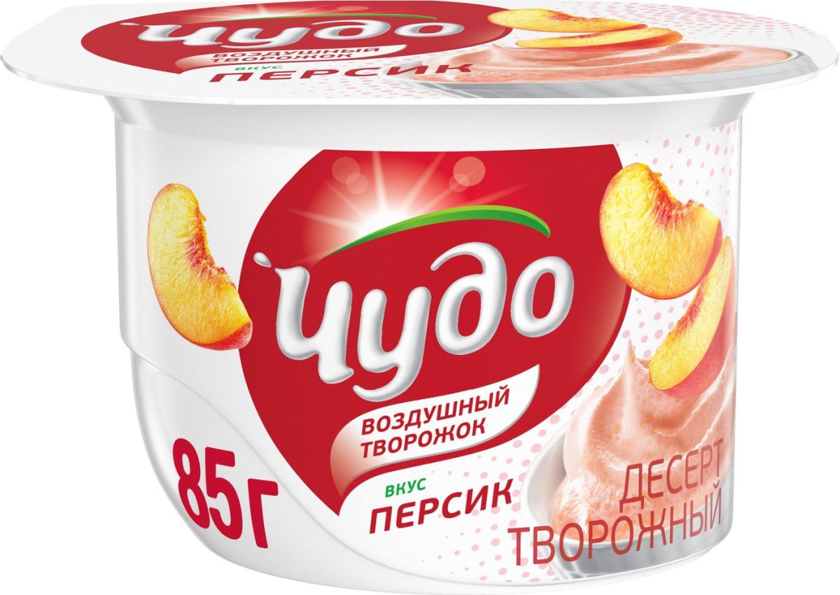 Творожок чудо персик-груша 100г