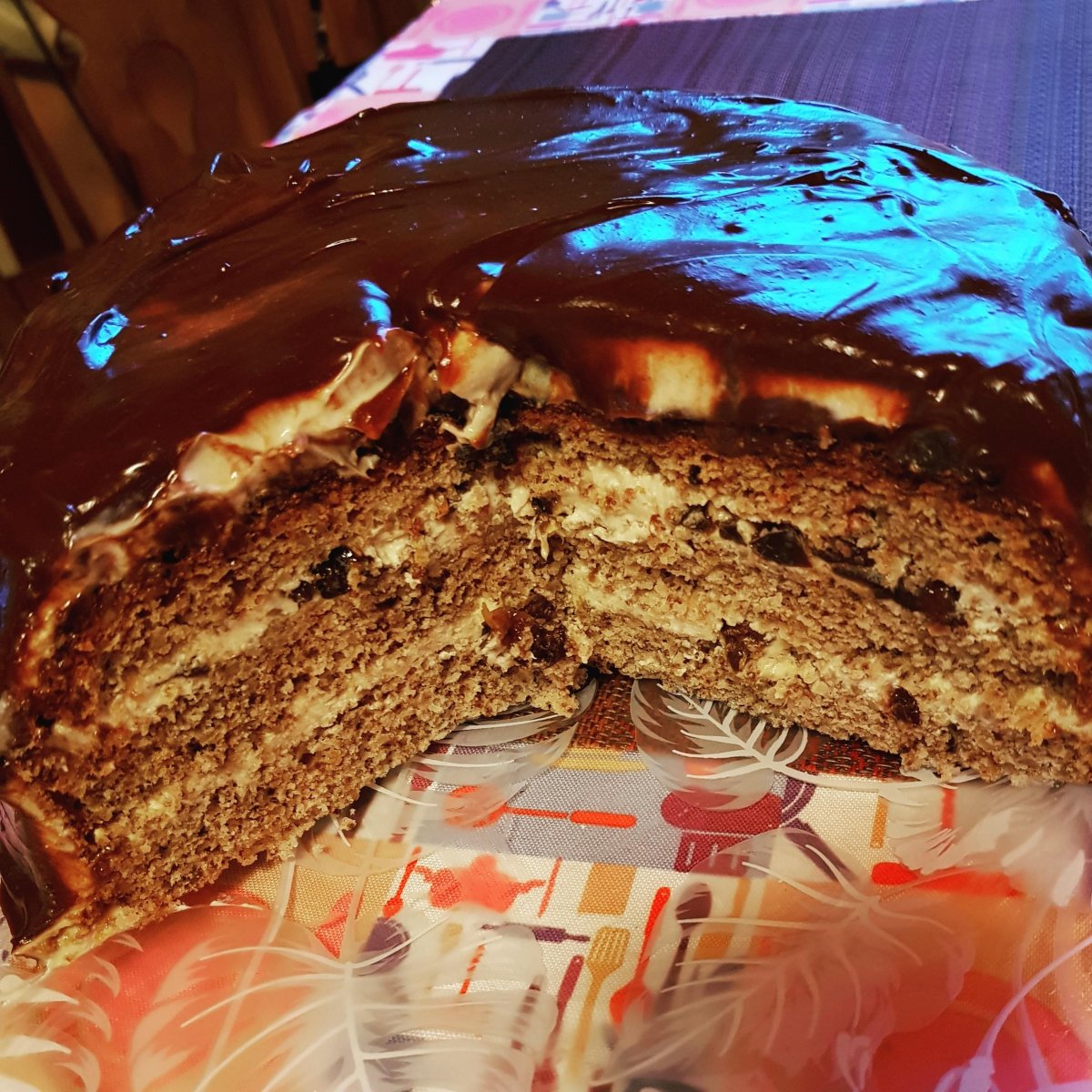 Торт с черносливом и грецким орехом рецепт