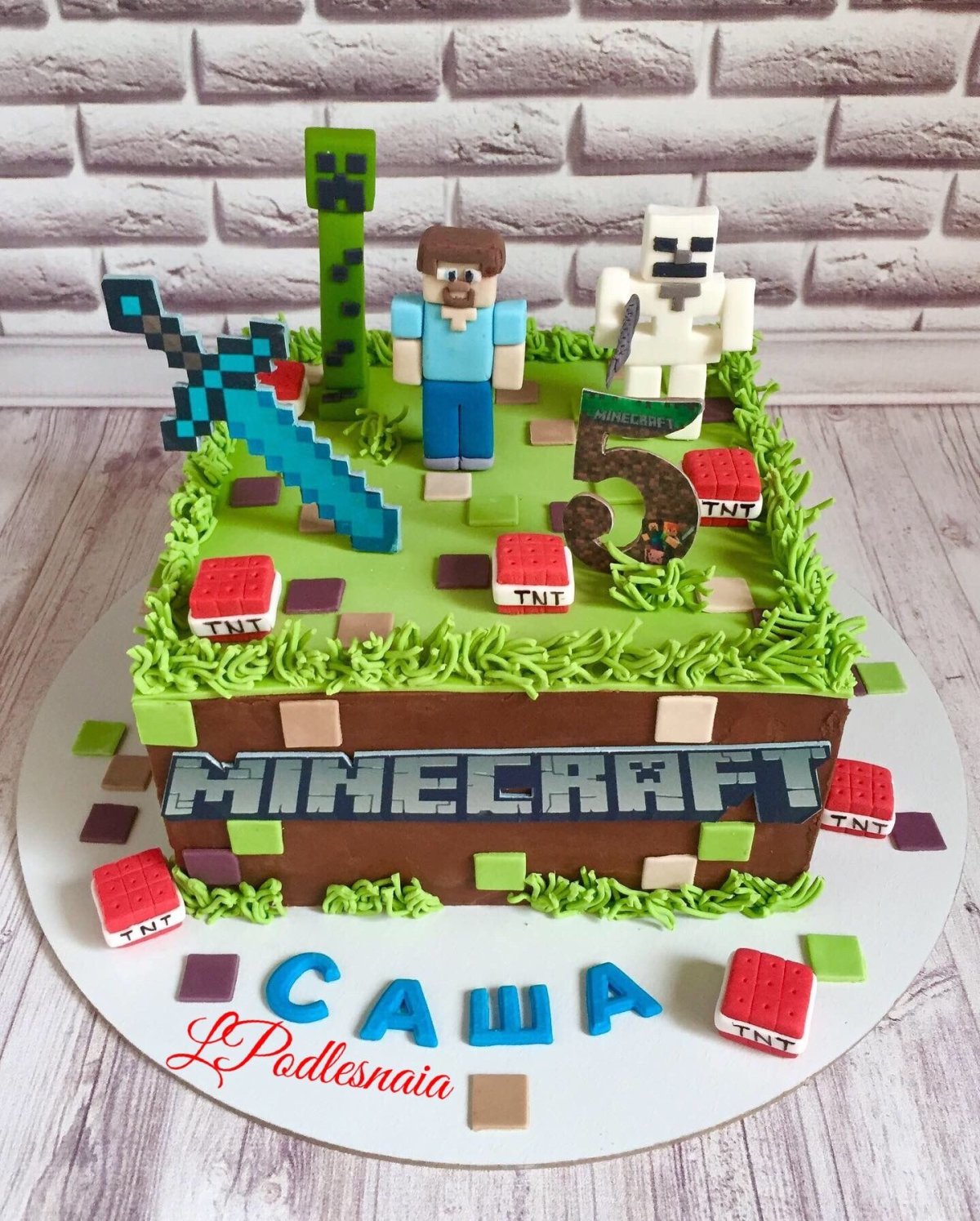 Торт майнкрафт 1.15