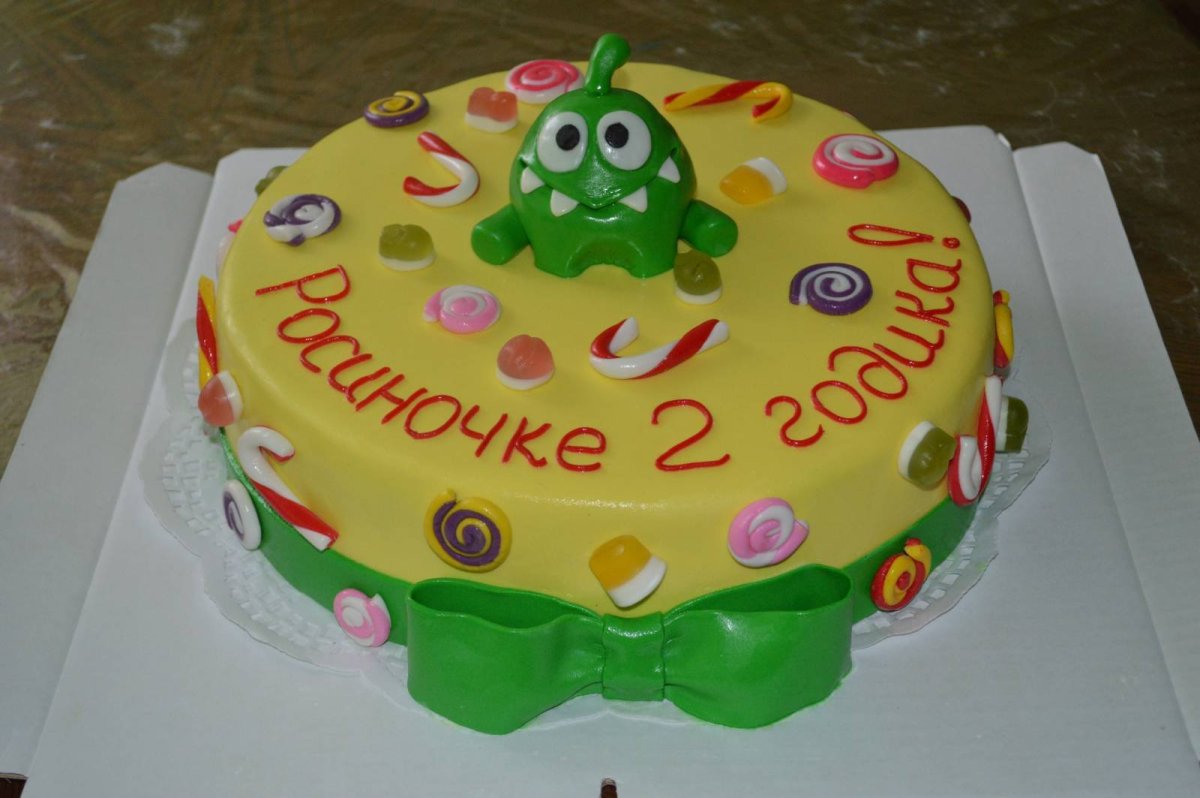 Торт с АМНЯМОМ для девочки