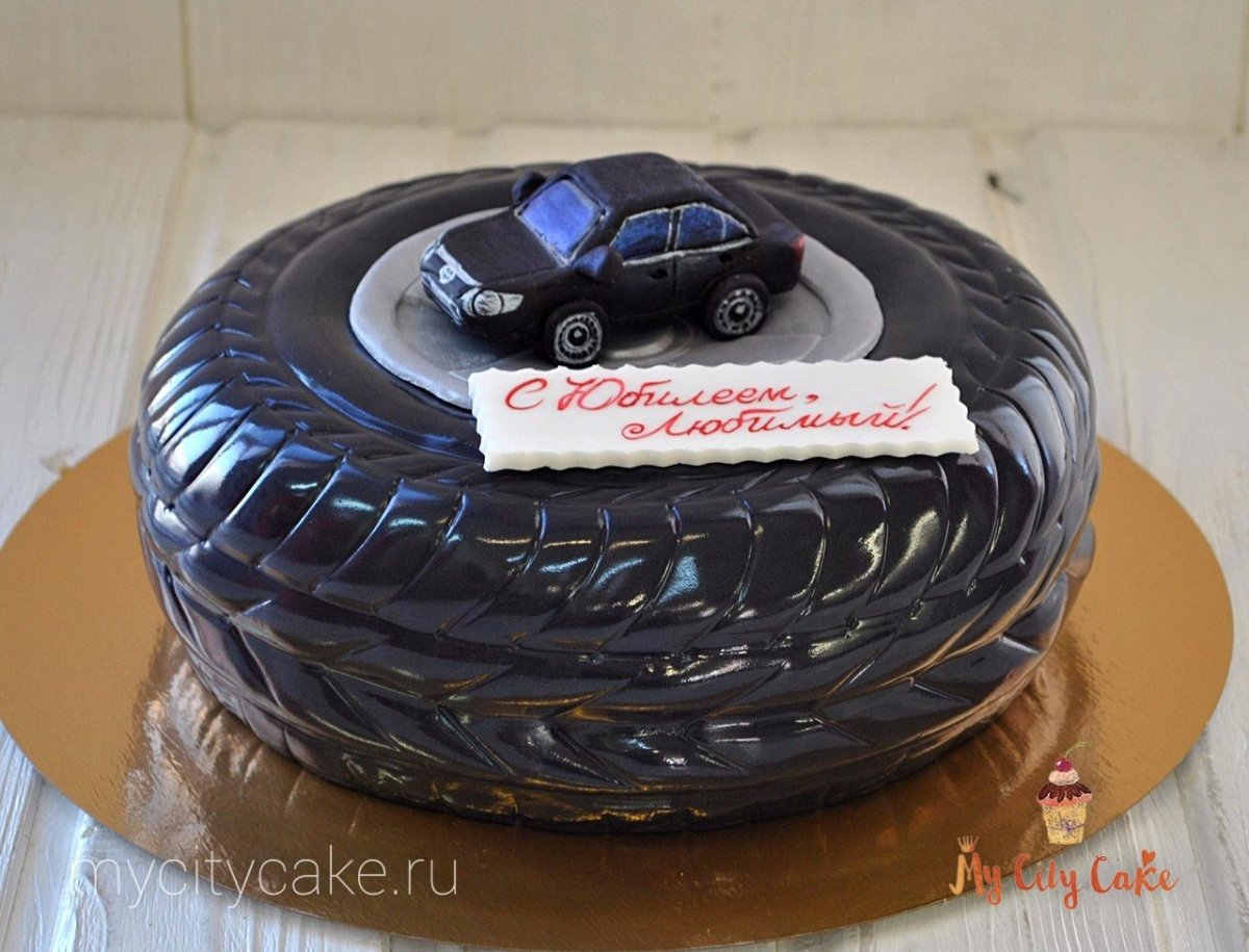 Торт с колесами и рулем