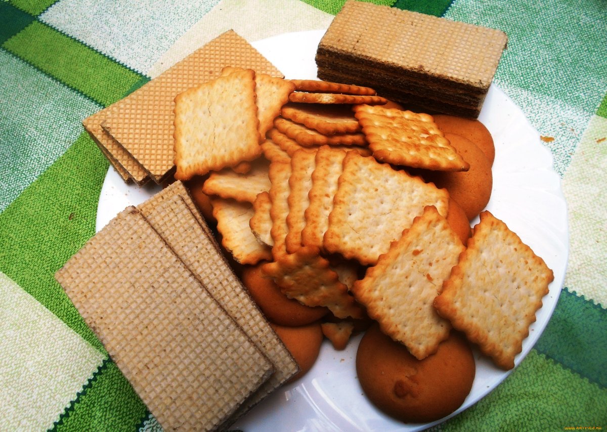 Печенье конфеты вафли