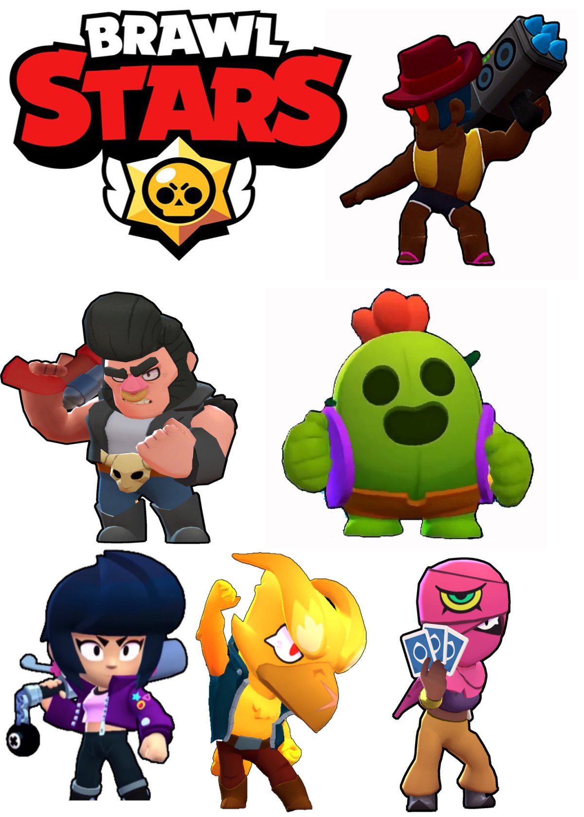 Brawl Stars герои для печати