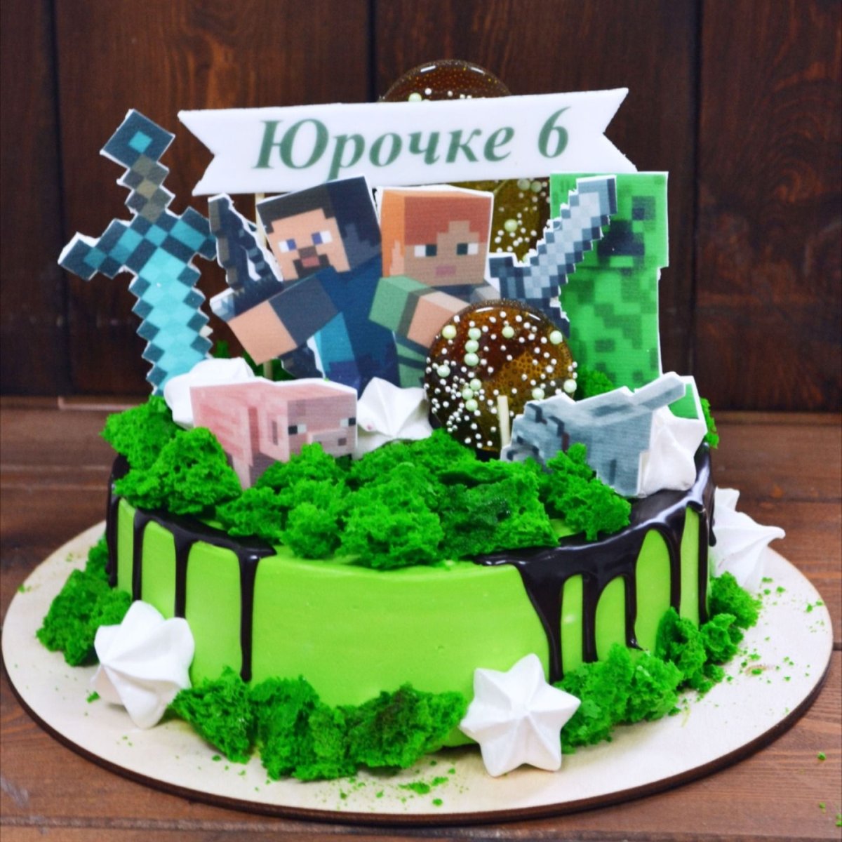 Торт в стиле МАЙНКРАФТА