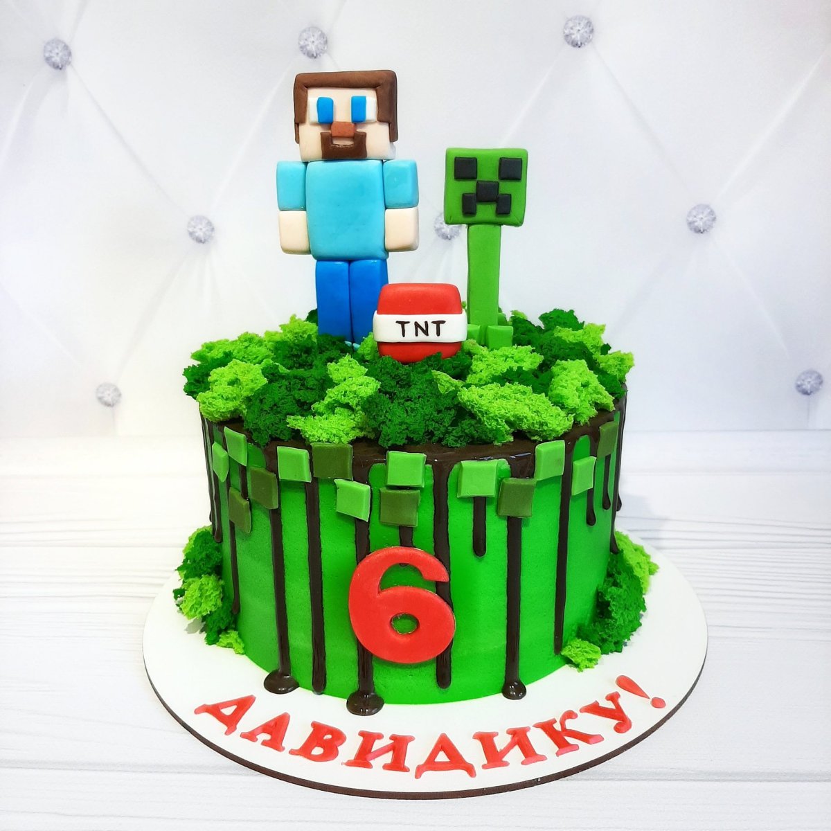 Торт лего миникрафт