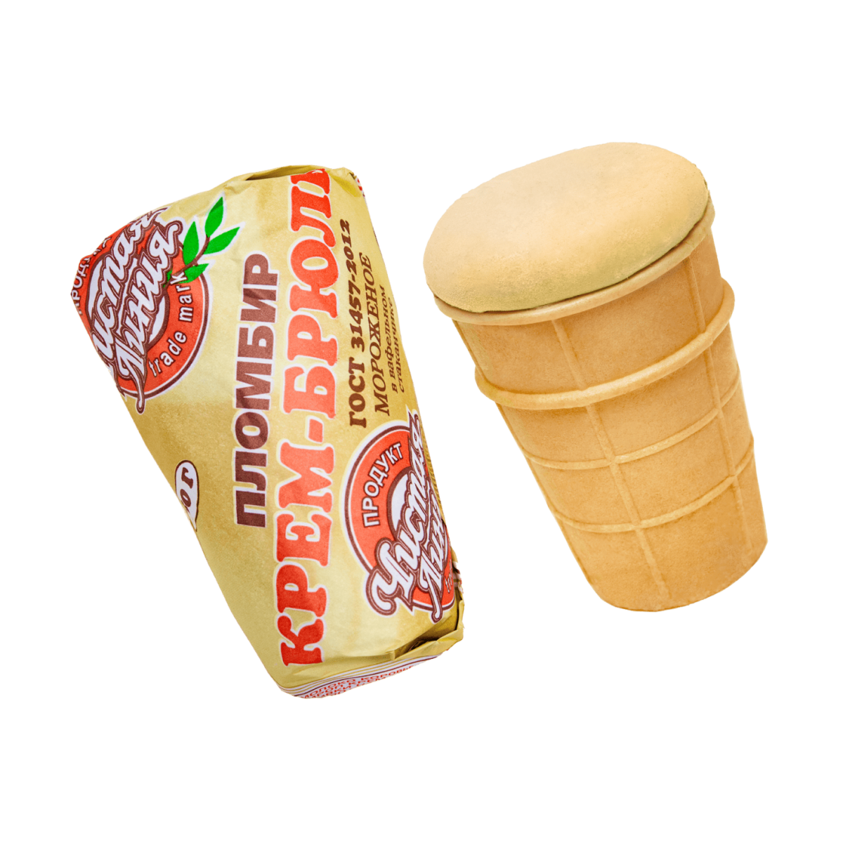 Мороженое крем-брюле чистая линия