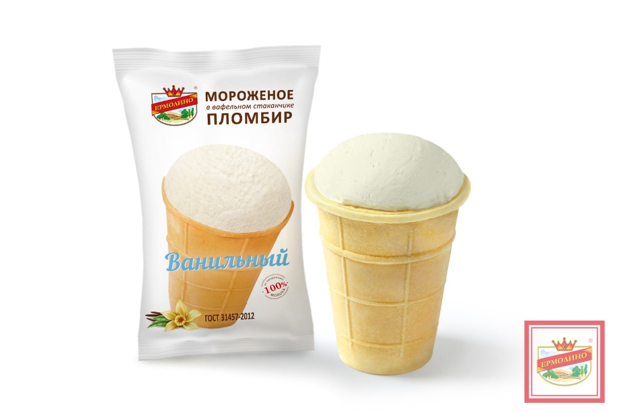 Мороженое стаканчик белая Долина