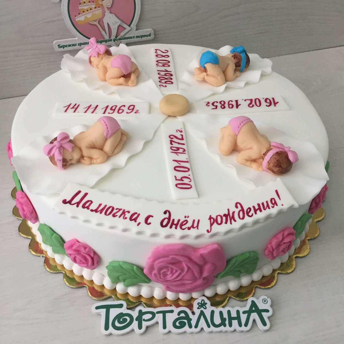 Украшение торта для бабушки